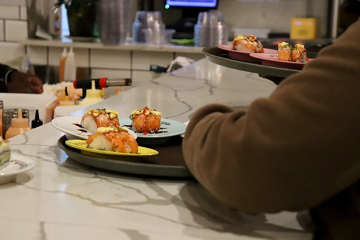 Sushi rolls served at Big Bowls